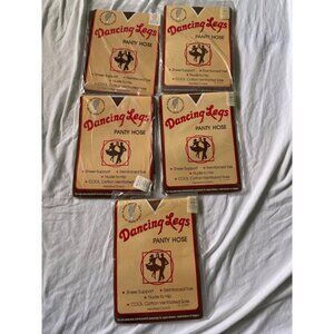 Dancing Legs Sheer Support Panty Hose Square Dancing Petite Made In USA Beige